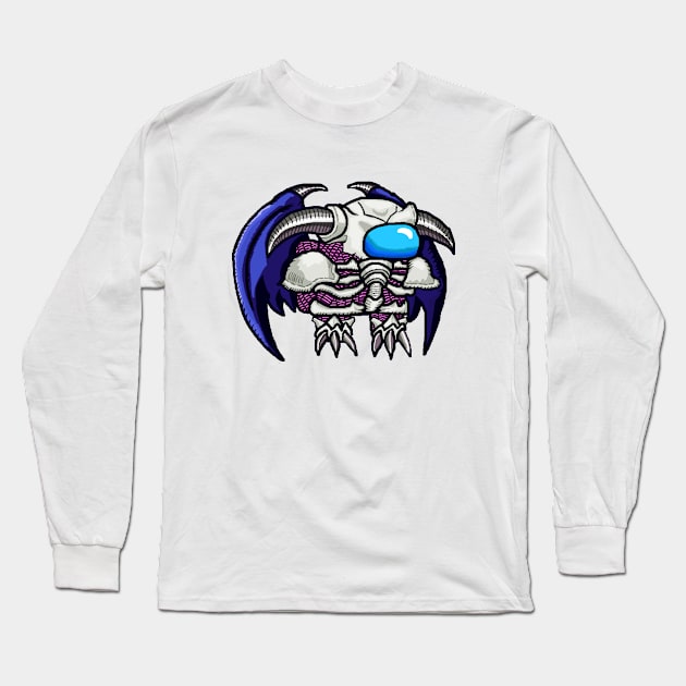 Suspicious Skull Monster Long Sleeve T-Shirt by Flex Unlimited